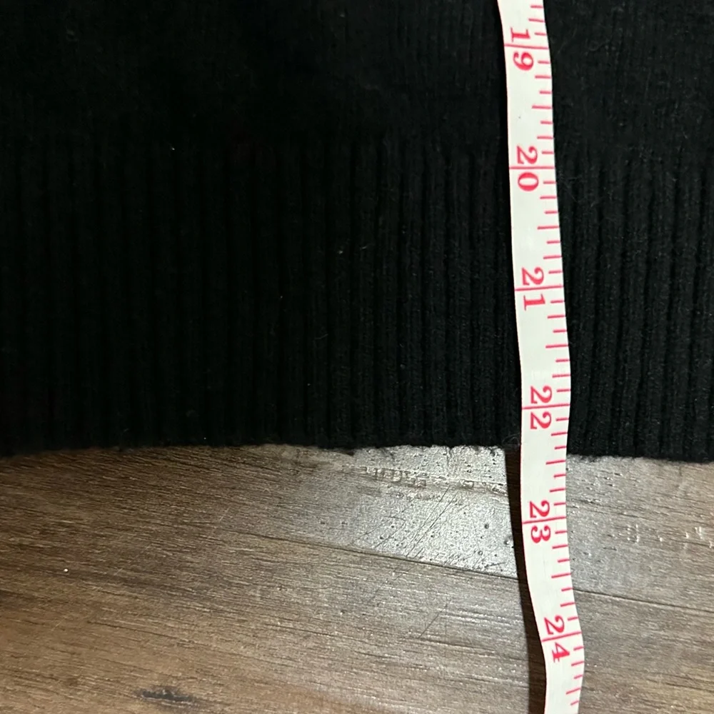 J. Crew Crewneck Sweater with Jeweled Buttons in Black. Size L
